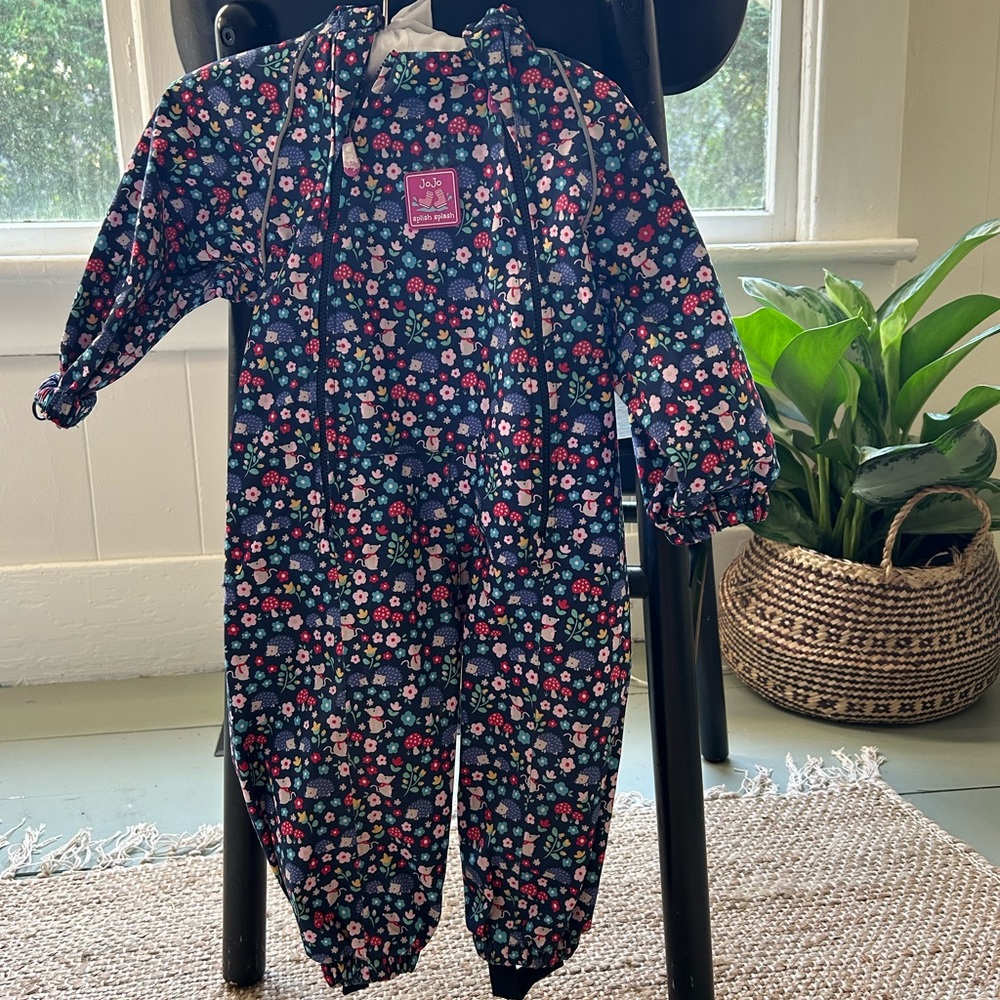 Jojo Maman Bebe Floral Rain Suit 12-18M